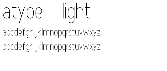 Atype 1 Light font